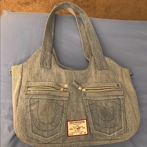 True Religion Denim Tote Bag - Blue